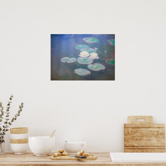 Claude Monet - Water Lilies, Evening Effect Poster (Küche)