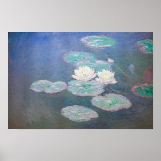 Claude Monet - Water Lilies, Evening Effect Poster (Vorne)