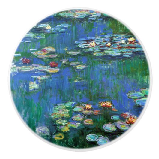 Claude Monet Water Lilies Fine Art Keramikknauf (Vorderseite)