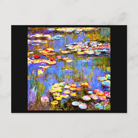 Claude Monet Water Lilies, Fine Art Postkarte (Vorderseite)