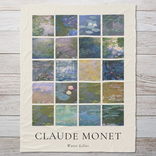 Claude Monet Water Lilies Fleecedecke