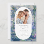 Claude Monet Water Lilies Foto Wedding Einladung (Vorderseite)