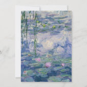 Claude Monet Water Lilies Foto Wedding Einladung (Rückseite)