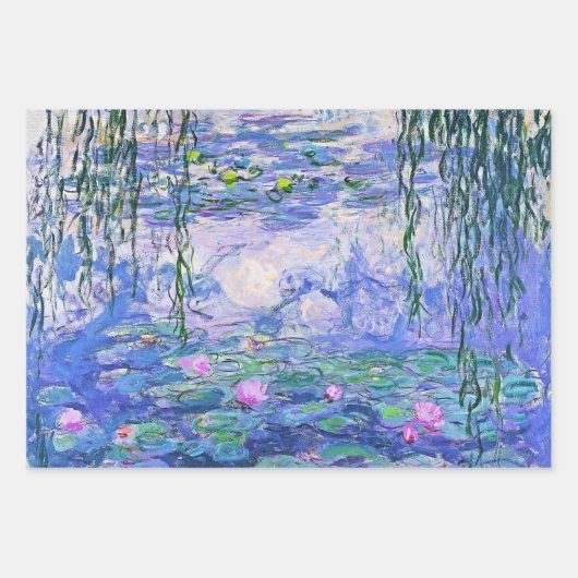 Claude Monet Water Lilies Französische Impressioni Geschenkpapier Set (Vorderseite)