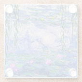Claude Monet Water Lilies Französische Impressioni Glasuntersetzer (Rückseite)