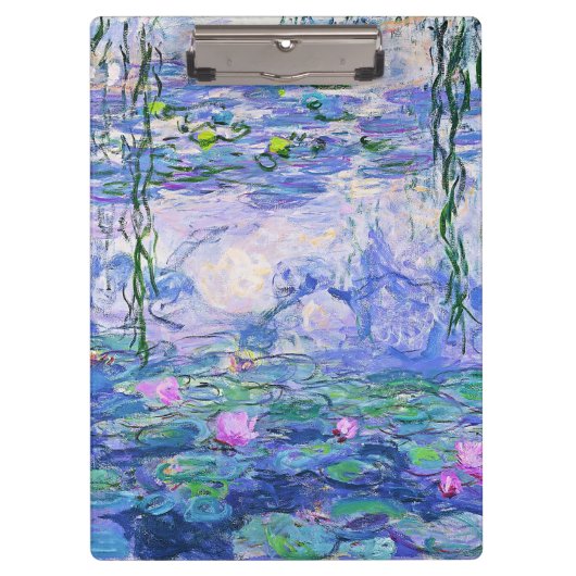Claude Monet Water Lilies Französische Impressioni Klemmbrett (Vorderseite)