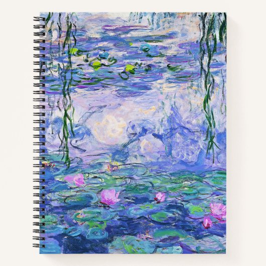 Claude Monet Water Lilies Französische Impressioni Notizblock (Vorderseite)