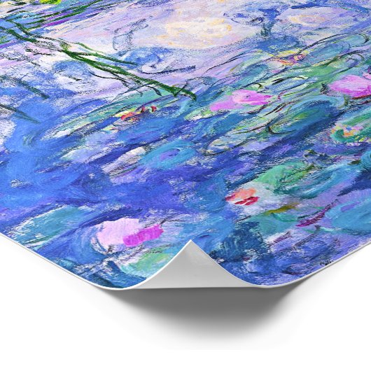 Claude Monet Water Lilies Französische Impressioni Poster (Ecke)