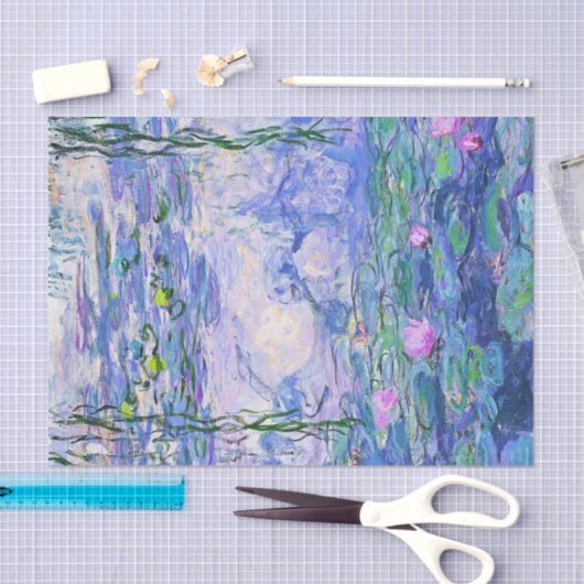 Claude Monet Water Lilies Französische Impressioni Seidenpapier (Handwerk)