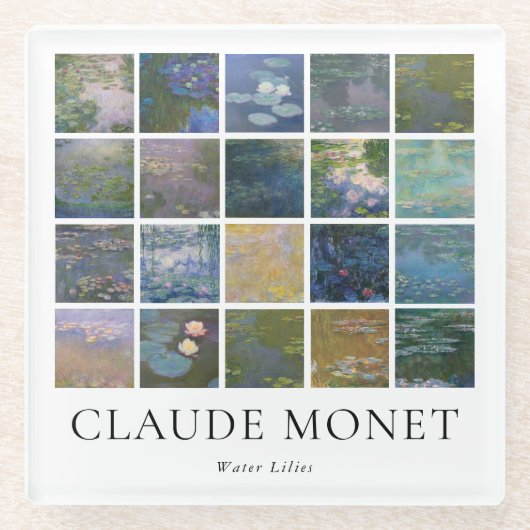 Claude Monet Water Lilies Glasuntersetzer (Vorderseite)