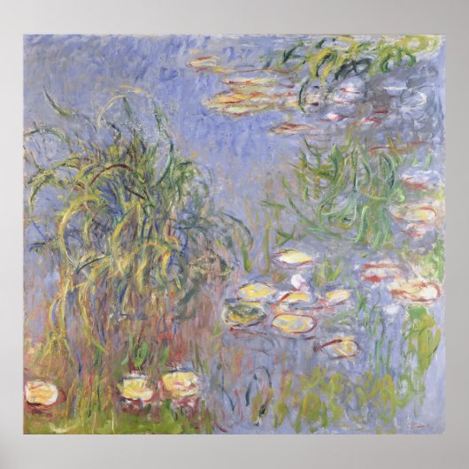 Claude Monet | Water-Lilies, Grascluster Poster (Vorne)