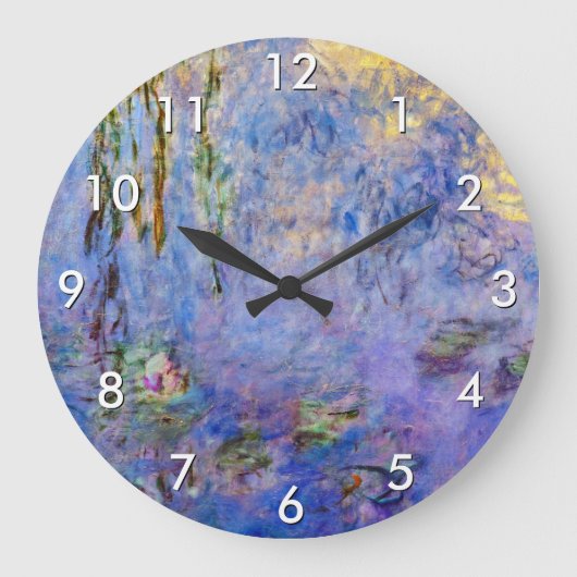 Claude Monet - Water Lilies Große Wanduhr (Vorderseite)