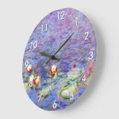 Claude Monet - Water Lilies Große Wanduhr (Winkel)