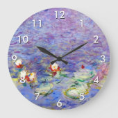 Claude Monet - Water Lilies Große Wanduhr (Vorderseite)