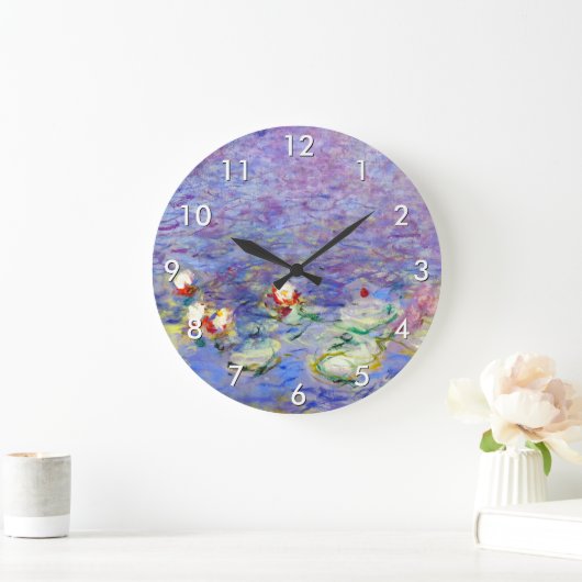 Claude Monet - Water Lilies Große Wanduhr (Zuhause)