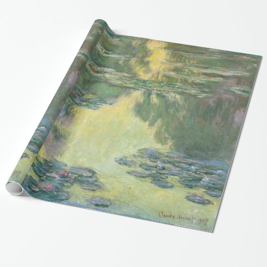 Claude Monet Water Lilies Impressionist Malerei Geschenkpapier (Ungerollt)