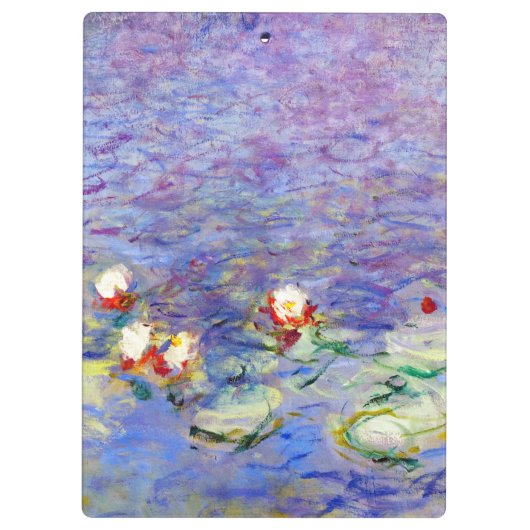 Claude Monet - Water Lilies Klemmbrett (Rückseite)