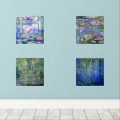 Claude Monet Water Lilies Masterstückauswahl Bilderwand Sets (Holzboden)