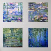 Claude Monet Water Lilies Masterstückauswahl Bilderwand Sets (Vorderseite)