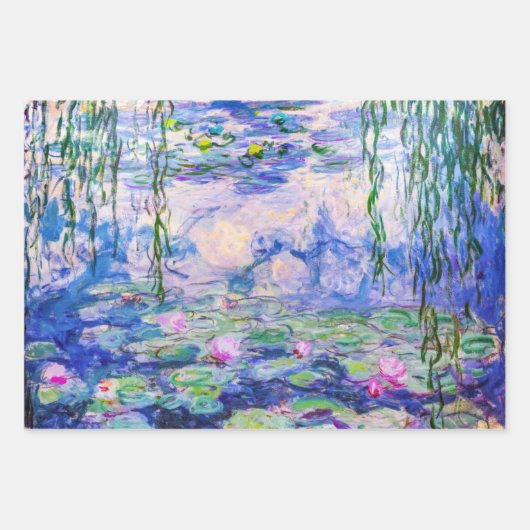 Claude Monet Water Lilies Masterstückauswahl Geschenkpapier Set (Vorderseite 3)