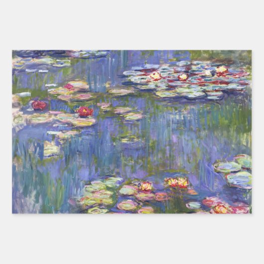 Claude Monet Water Lilies Masterstückauswahl Geschenkpapier Set (Vorderseite)