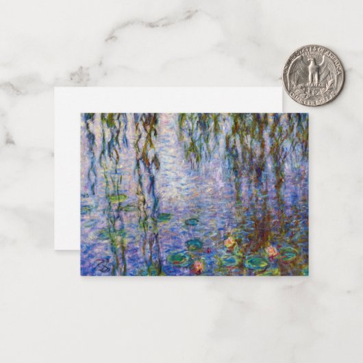 Claude Monet - Water Lilies Mitteilungskarte (Vorderseite/Rückseite Beispiel)