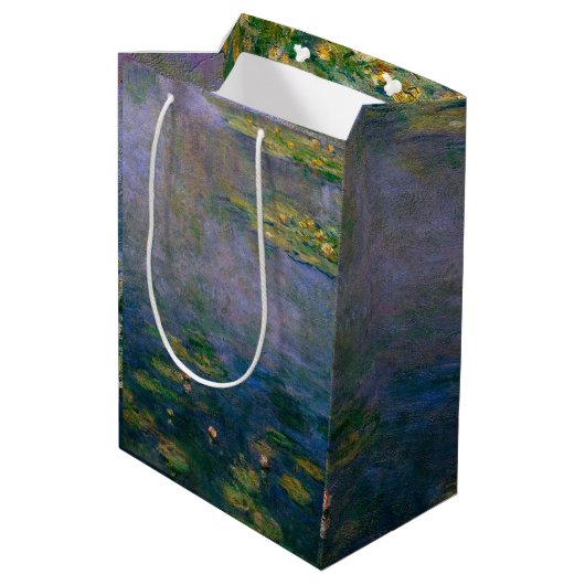 Claude Monet - Water Lilies Mittlere Geschenktüte (Rückseite Schrägansicht)