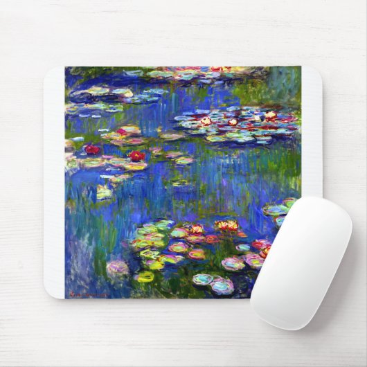 Claude Monet Water Lilies Mousepad (Mit Mouse)