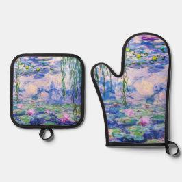 Claude Monet - Water Lilies / Nympheas 1919 Ofenhandschuh & Topflappen-Set