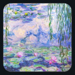 Claude Monet - Water Lilies / Nympheas 1919 Quadratischer Aufkleber<br><div class="desc">Water Lilies / Nympheas (W.1852) - Claude Monet,  Oil on Leinwand,  1916-1919</div>