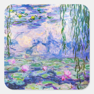 Claude Monet - Water Lilies / Nympheas 1919 Quadratischer Aufkleber
