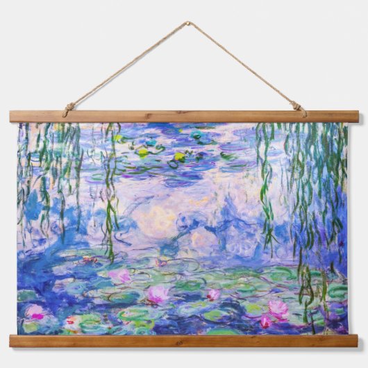 Claude Monet - Water Lilies / Nympheas 1919 Wandteppich Mit Holzrahmen (Vorne)