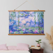 Claude Monet - Water Lilies / Nympheas 1919 Wandteppich Mit Holzrahmen (Schlafzimmer)
