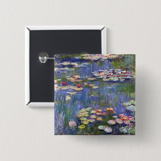 Claude Monet - Water Lilies / Nympheas Button (Vorne & Hinten)