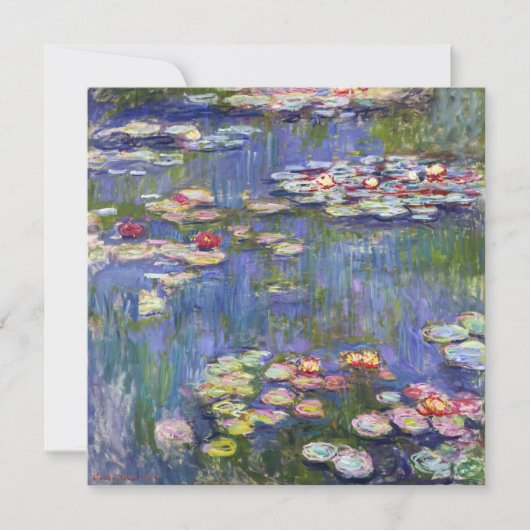 Claude Monet - Water Lilies / Nympheas Dankeskarte (Vorderseite)