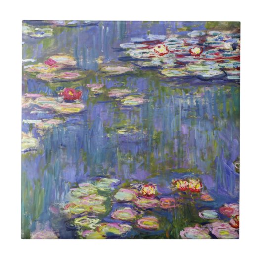 Claude Monet - Water Lilies / Nympheas Fliese (Vorderseite)