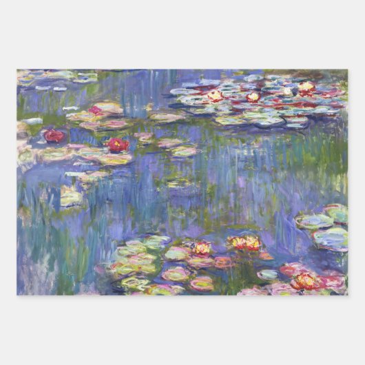 Claude Monet - Water Lilies / Nympheas Geschenkpapier Set (Vorderseite 3)