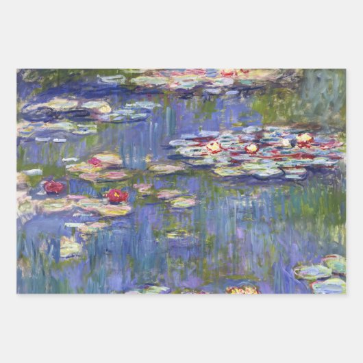 Claude Monet - Water Lilies / Nympheas Geschenkpapier Set (Vorderseite)