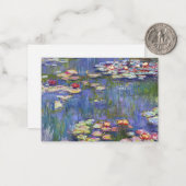 Claude Monet - Water Lilies / Nympheas Mitteilungskarte (Vorderseite/Rückseite Beispiel)