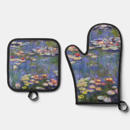 Claude Monet - Water Lilies / Nympheas Ofenhandschuh & Topflappen-Set