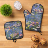 Claude Monet - Water Lilies / Nympheas Ofenhandschuh & Topflappen-Set (Oben Unten)