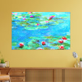 Claude Monet Water Lilies / Nymphéas Ölgemälde Leinwanddruck (Insitu (Wohnzimmer))