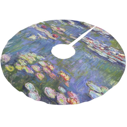 Claude Monet - Water Lilies / Nympheas Polyester Weihnachtsbaumdecke (Schrägansicht)