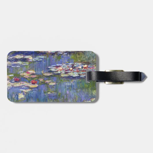 Claude Monet - Water Lilies / Nympheas - QR-Code Gepäckanhänger (Rückseite horizontal)