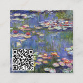 Claude Monet - Water Lilies / Nympheas - QR-Code Quadratische Visitenkarte (Vorderseite)