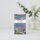 Claude Monet - Water Lilies / Nympheas - QR-Code Visitenkarte (Stehend Vorderseite)