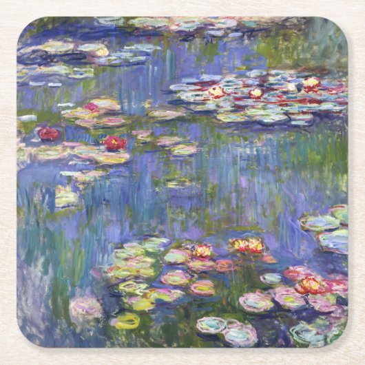 Claude Monet - Water Lilies / Nympheas Rechteckiger Pappuntersetzer (Vorderseite)