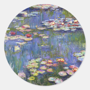Claude Monet - Water Lilies / Nympheas Runder Aufkleber