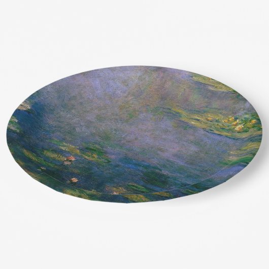 Claude Monet - Water Lilies Pappteller (Schrägansicht)