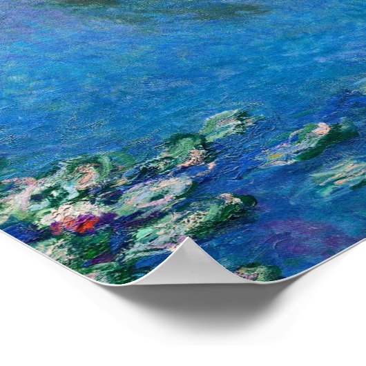Claude Monet - Water Lilies Poster (Ecke)